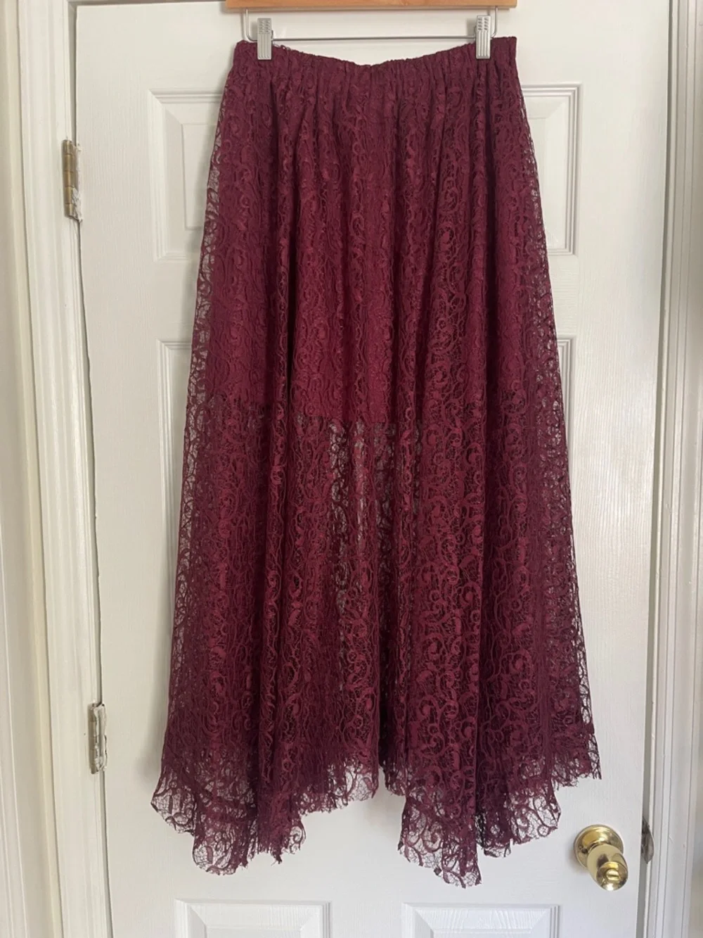 NWOT Vici Mulled Wine Lace Midi Skirt - Picture 7 of 8